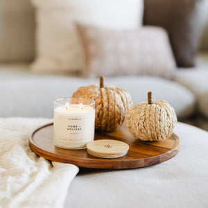 Home + Holiday Glass Tumbler Soy Candle - Calyan Wax Co.
