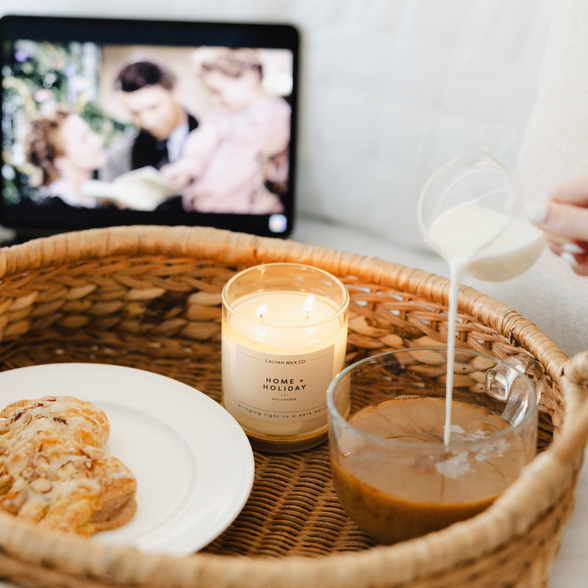 Home + Holiday Glass Tumbler Soy Candle - Calyan Wax Co.
