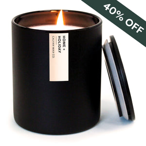 Home + Holiday Matte Black Tumbler Soy Candle - Calyan Wax Co.