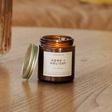 Load image into Gallery viewer, Home + Holiday Mini Amber Jar Soy Candle - Calyan Wax Co.