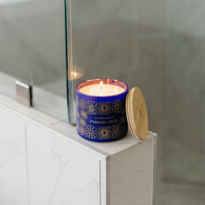 Indigo + Yuzu 3 - Wick Glass Tumbler Soy Candle - Calyan Wax Co.