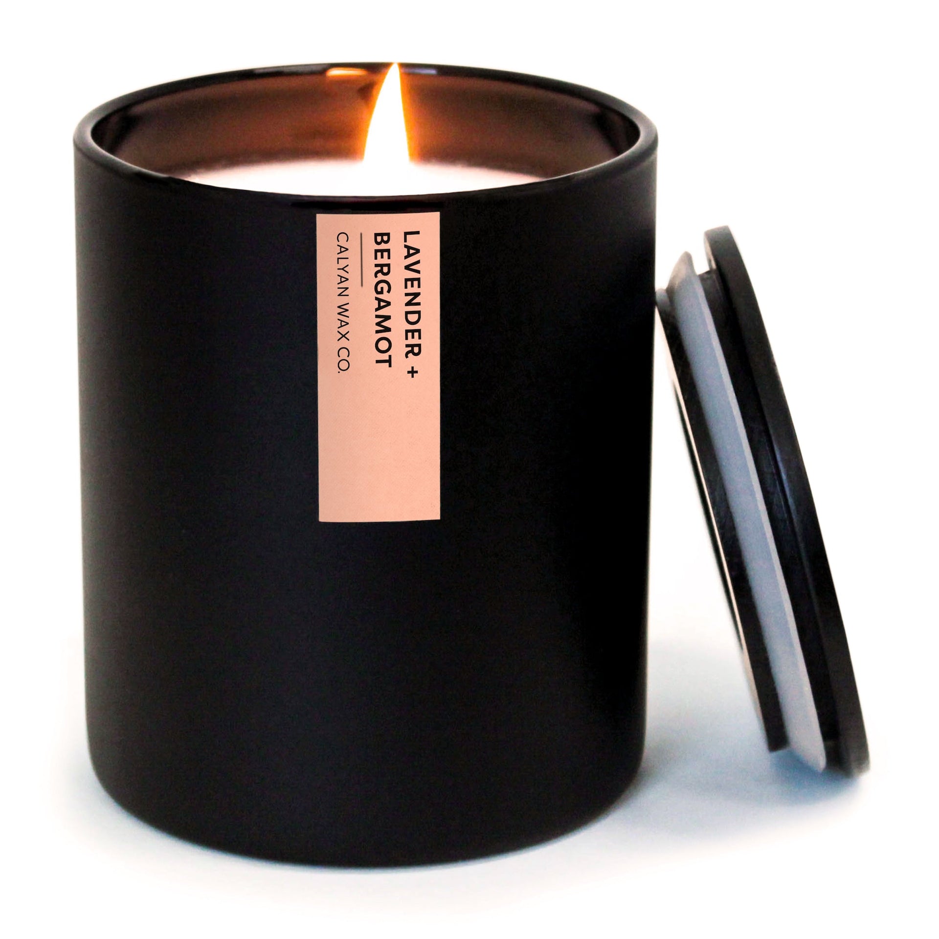 Lavender + Bergamot Matte Black Tumbler Soy Candle