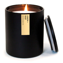 Load image into Gallery viewer, Lemon + Sage Matte Black Tumbler - Calyan Wax Co.