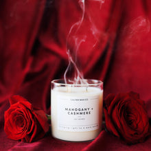 Load image into Gallery viewer, Mahogany + Cashmere Glass Tumbler Soy Candle - Calyan Wax Co.
