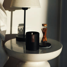 Load image into Gallery viewer, Mahogany + Cashmere Matte Black Tumbler - Calyan Wax Co.