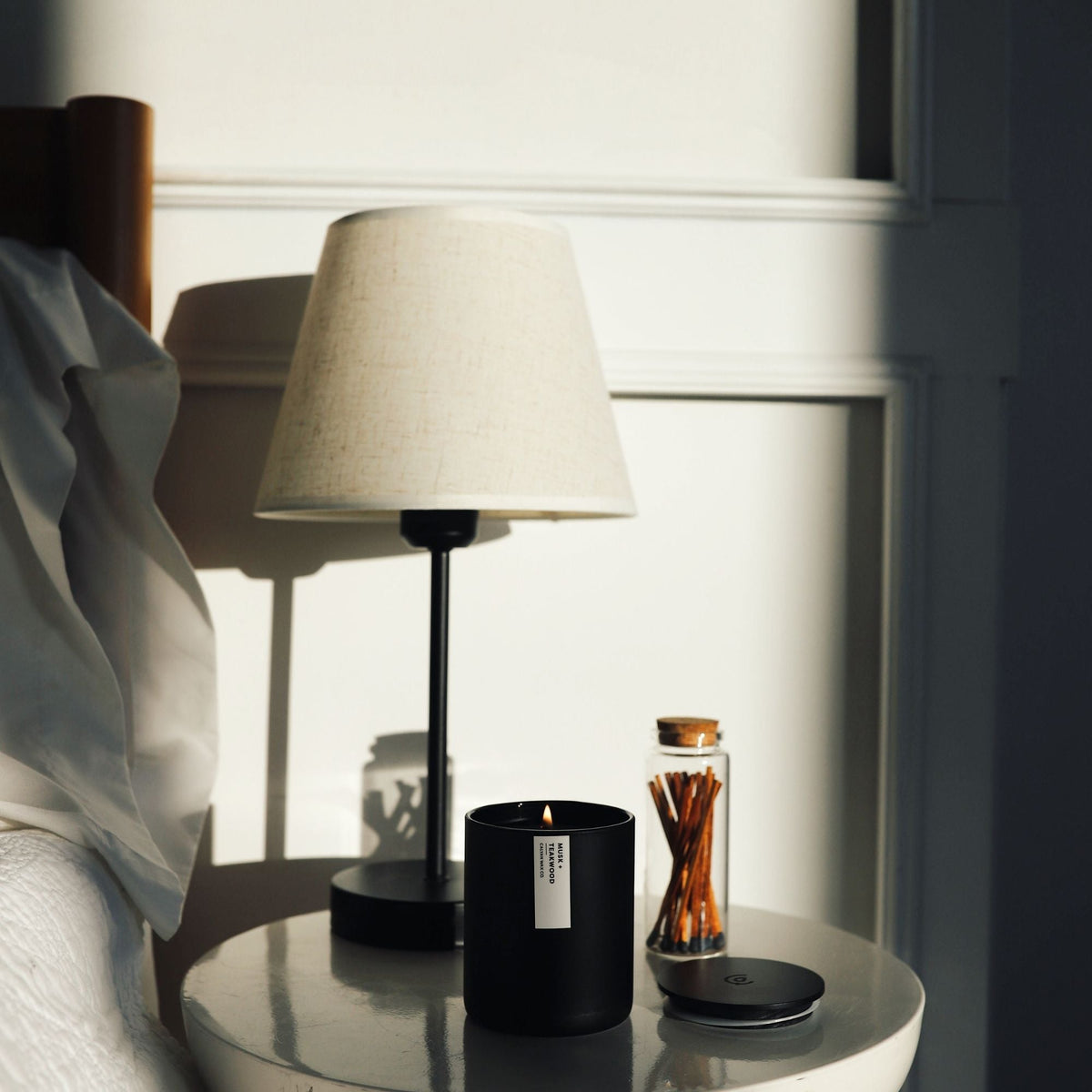 Musk + Teakwood Matte Black Tumbler - Calyan Wax Co.