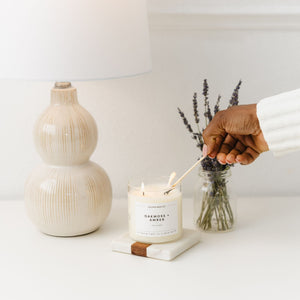 Oakmoss + Amber Glass Tumbler Soy Candle - Calyan Wax Co.