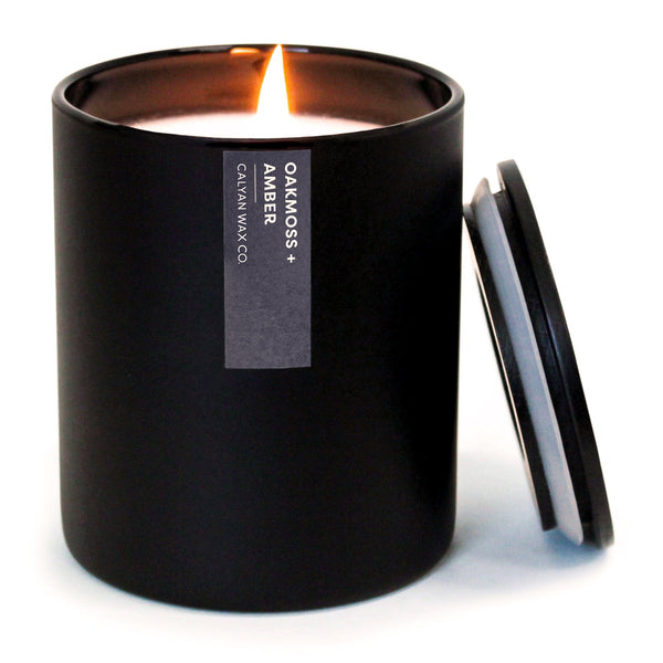 🎁 Oakmoss + Amber Matte Black Tumbler Soy Candle (100% off) - Calyan Wax Co.
