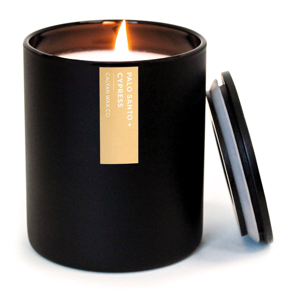 🎁 Palo Santo + Cypress Matte Black Tumbler Soy Candle (100% off) - Calyan Wax Co.