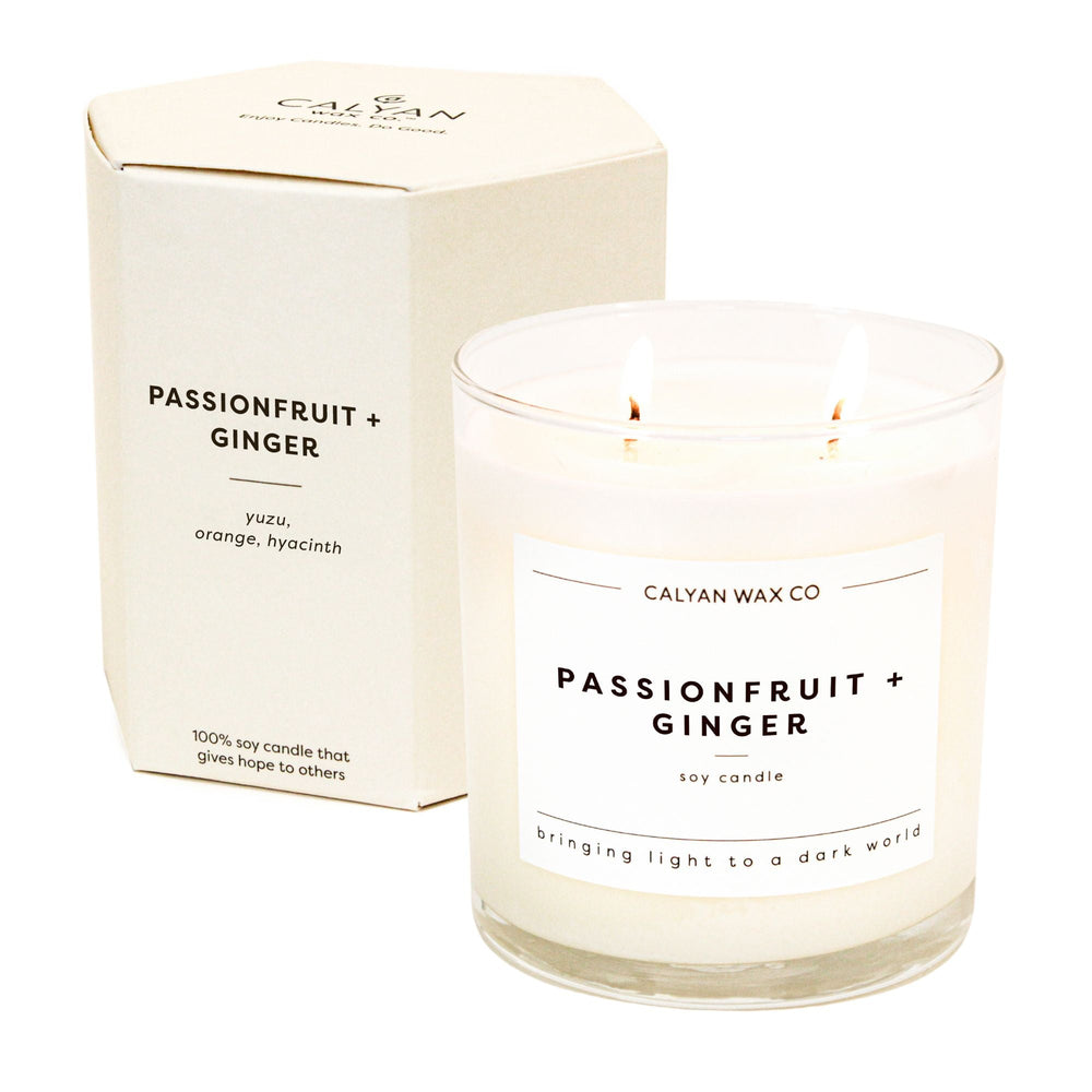 🎁 Passionfruit + Ginger Glass Tumbler Soy Candle (100% off) - Calyan Wax Co.