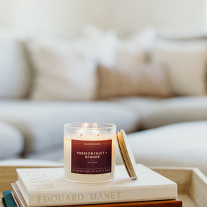 Passionfruit + Ginger Glass Tumbler Soy Candle - Calyan Wax Co.