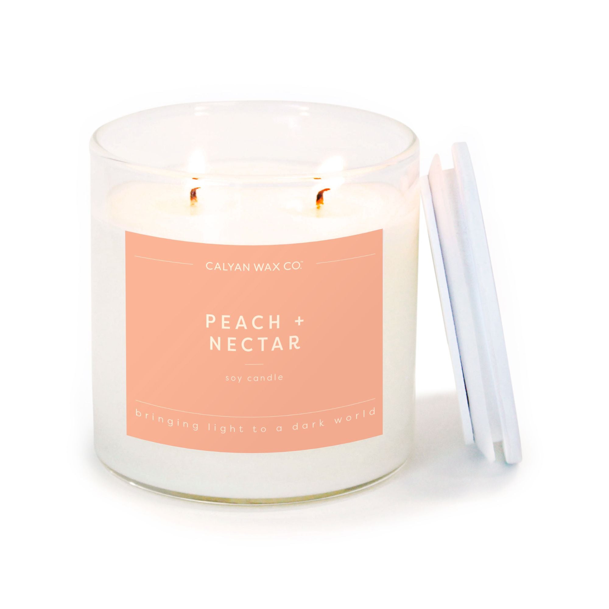 Peach + Nectar Glass Tumbler Soy Candle | Limited Release - Calyan Wax Co.