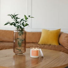 Load image into Gallery viewer, Peach + Nectar Glass Tumbler Soy Candle | Limited Release - Calyan Wax Co.
