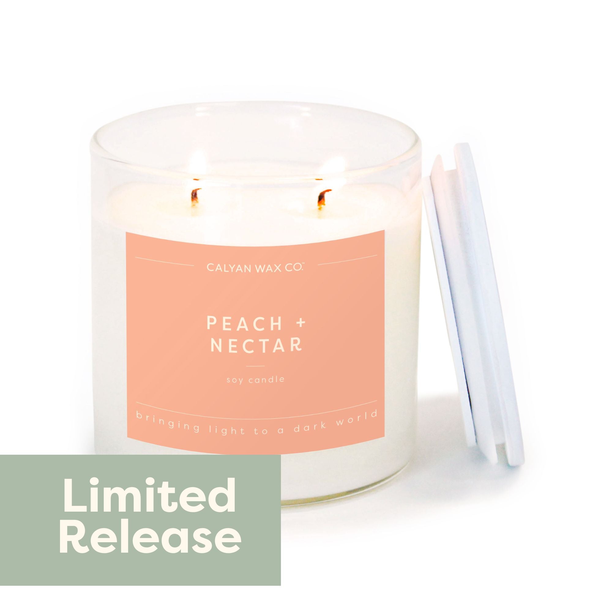 Peach + Nectar Glass Tumbler Soy Candle | Limited Release - Calyan Wax Co.