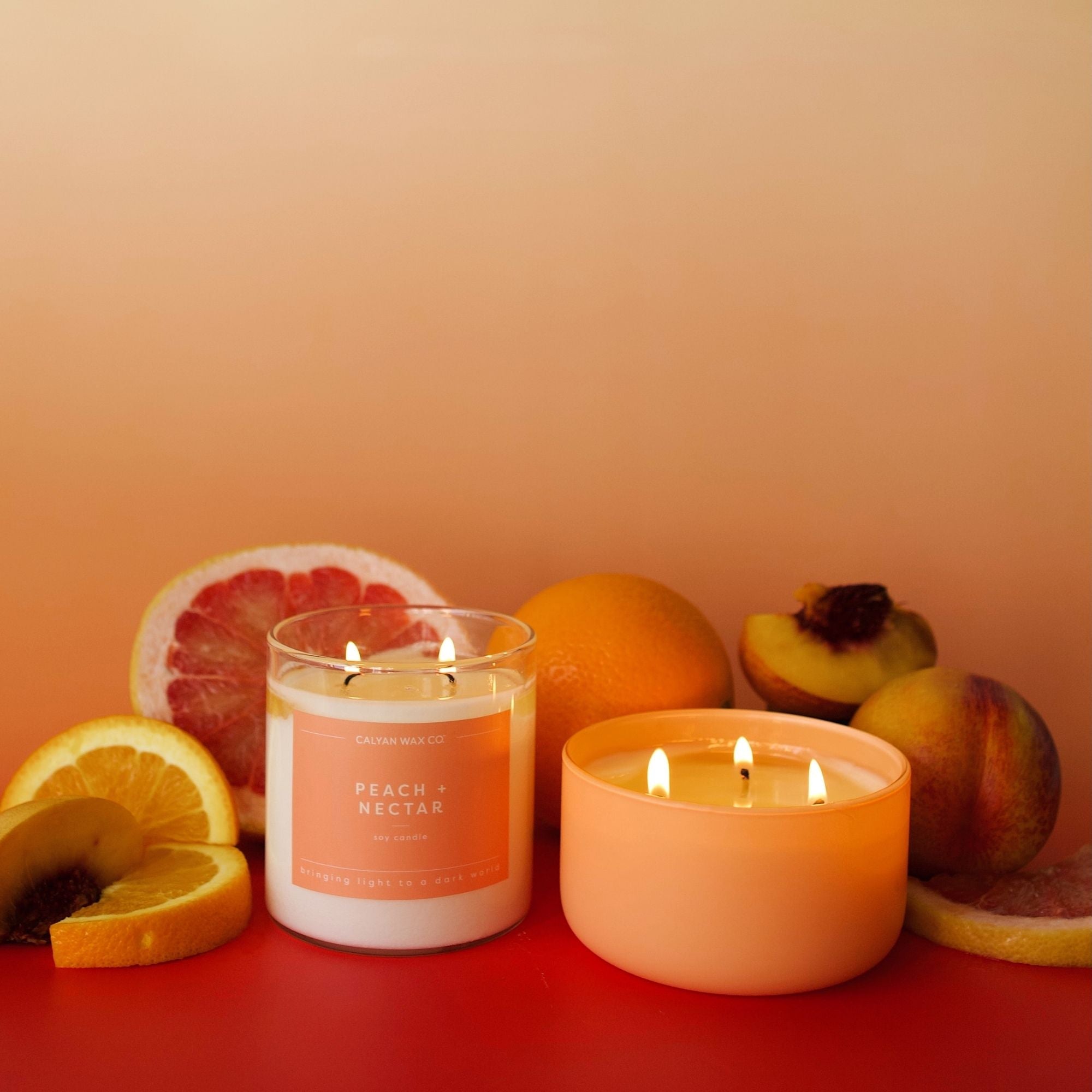 Peach + Nectar Resilience Series Soy Candle - Calyan Wax Co.