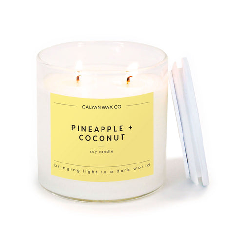 Pineapple + Coconut Glass Tumbler Soy Candle | Limited Release