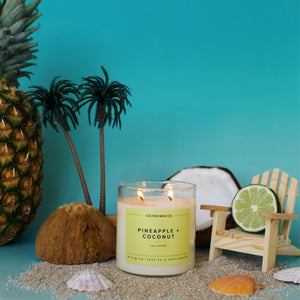 Pineapple + Coconut Glass Tumbler Soy Candle | Limited Release - Calyan Wax Co.