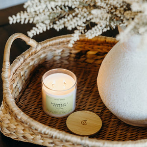 Pineapple + Coconut Glass Tumbler Soy Candle | Seasonal Fragrance - Calyan Wax Co.