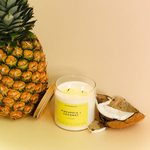 Pineapple + Coconut Glass Tumbler Soy Candle | Seasonal Fragrance - Calyan Wax Co.