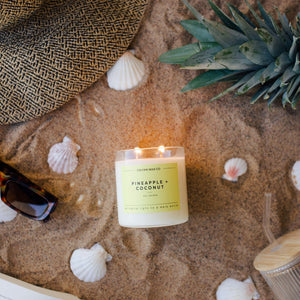 Pineapple + Coconut Glass Tumbler Soy Candle | Seasonal Fragrance - Calyan Wax Co.