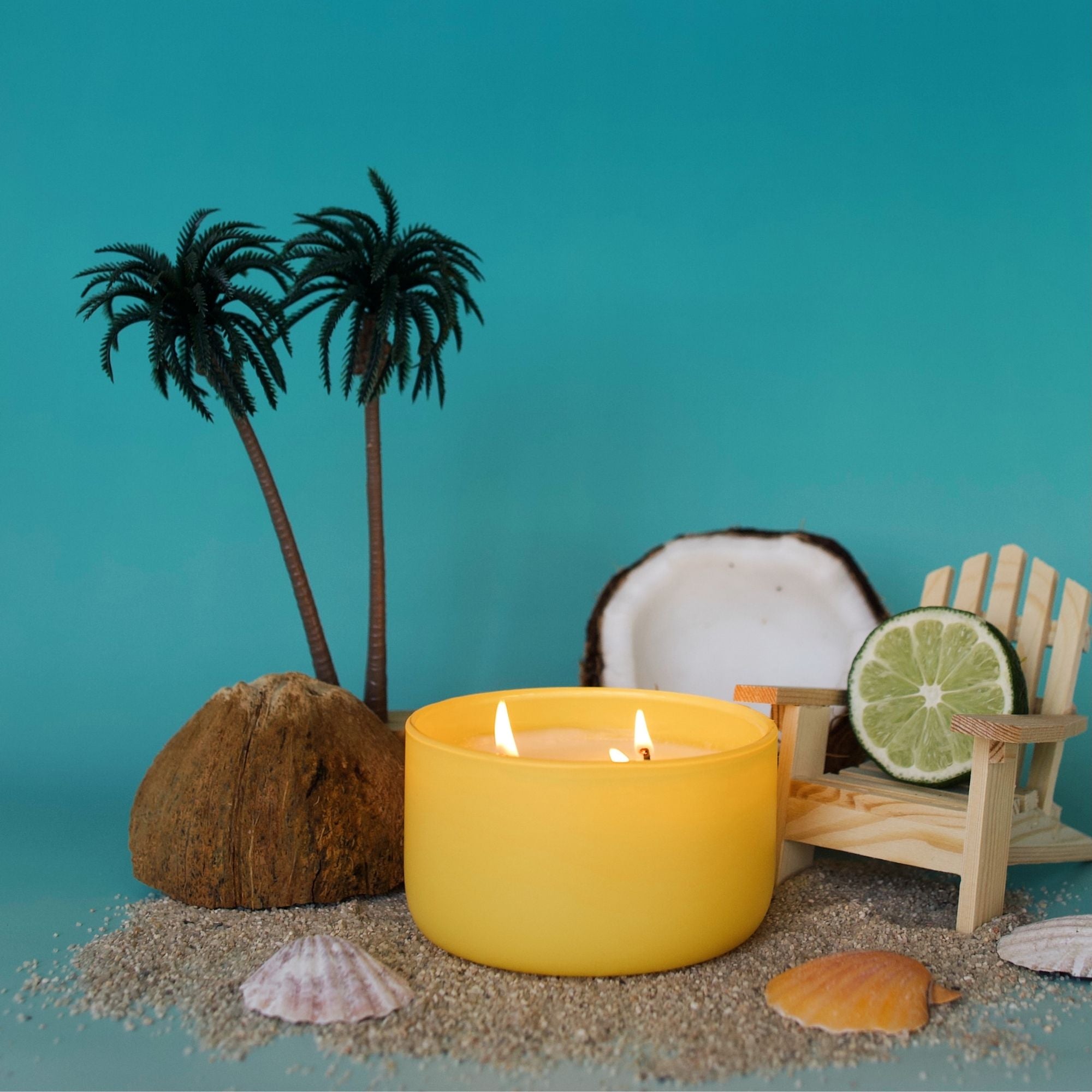 coconut palm candle Soy Candle Pineapple + Coconut 3-Wick Resilience Soy Candle | Seasonal Fragrance