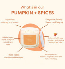 Load image into Gallery viewer, Pumpkin + Spices 3 - Wick Clear Glass Tumbler Soy Candle - Calyan Wax Co.