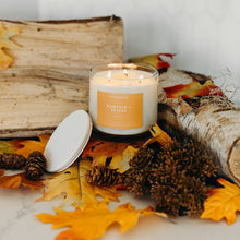 Load image into Gallery viewer, Pumpkin + Spices 3 - Wick Clear Glass Tumbler Soy Candle - Calyan Wax Co.