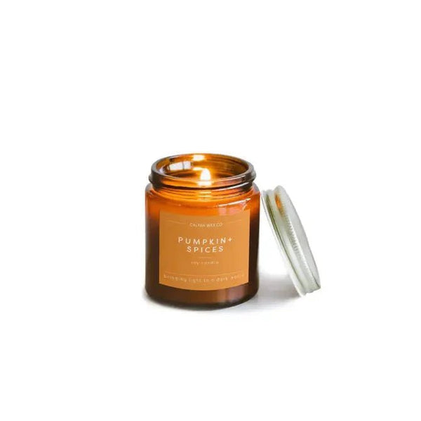 🎁 Pumpkin + Spices Mini Amber Jar Soy Candle | Limited Release (100% off) - Calyan Wax Co.
