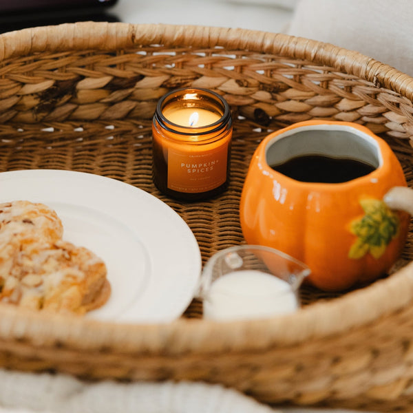 Pumpkin + Spices Mini Amber Jar Soy Candle | Limited Release - Calyan Wax Co.
