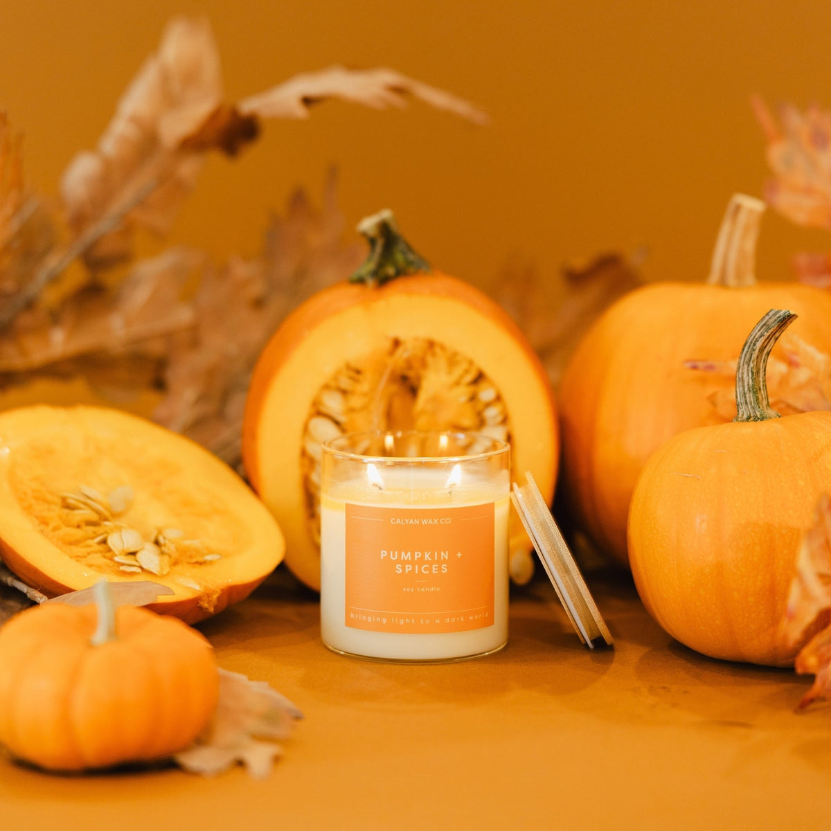Pumpkin + Spices Soy Candle | Limited Release - Calyan Wax Co.