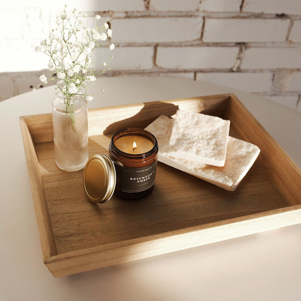 Rosewood + Amber Amber Jar - Calyan Wax Co.