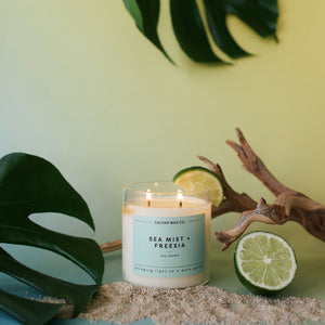 Sea Mist + Freesia Glass Tumbler | Limited Release - Calyan Wax Co.