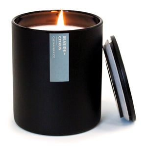 🎁 Seaside + Citrus Matte Black Tumbler Soy Candle (100% off) - Calyan Wax Co.