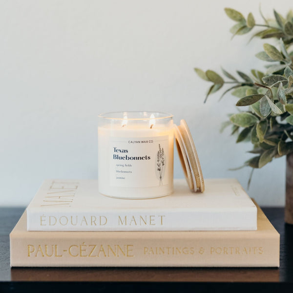 Texas Bluebonnet Glass Tumbler Soy Candle | Seasonal Fragrance - Calyan Wax Co.