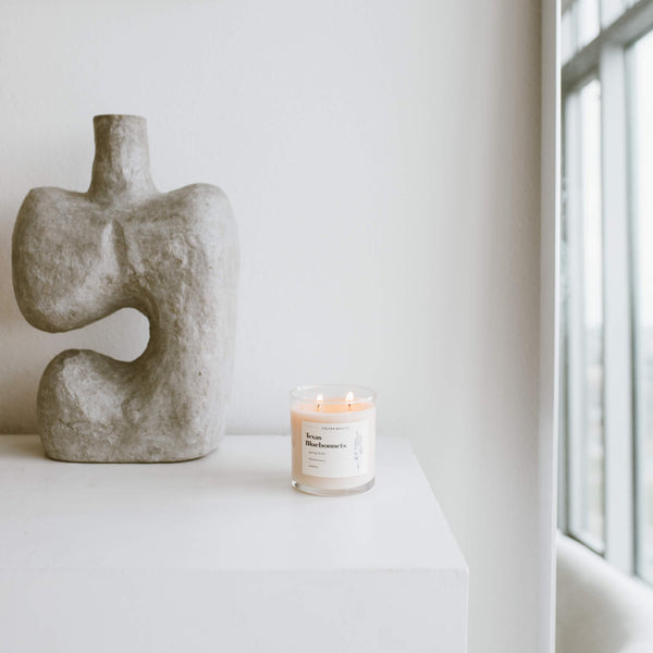Texas Bluebonnet Glass Tumbler Soy Candle | Seasonal Fragrance