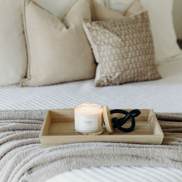 Vetiver + Tonka 3 - Wick Clear Glass Tumbler Soy Candle - Calyan Wax Co.