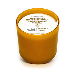 🎁 Vetiver + Tonka Dignity Series Soy Candle (100% off) - Calyan Wax Co.