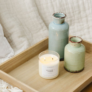 Vetiver + Tonka Glass Tumbler Soy Candle - Calyan Wax Co.