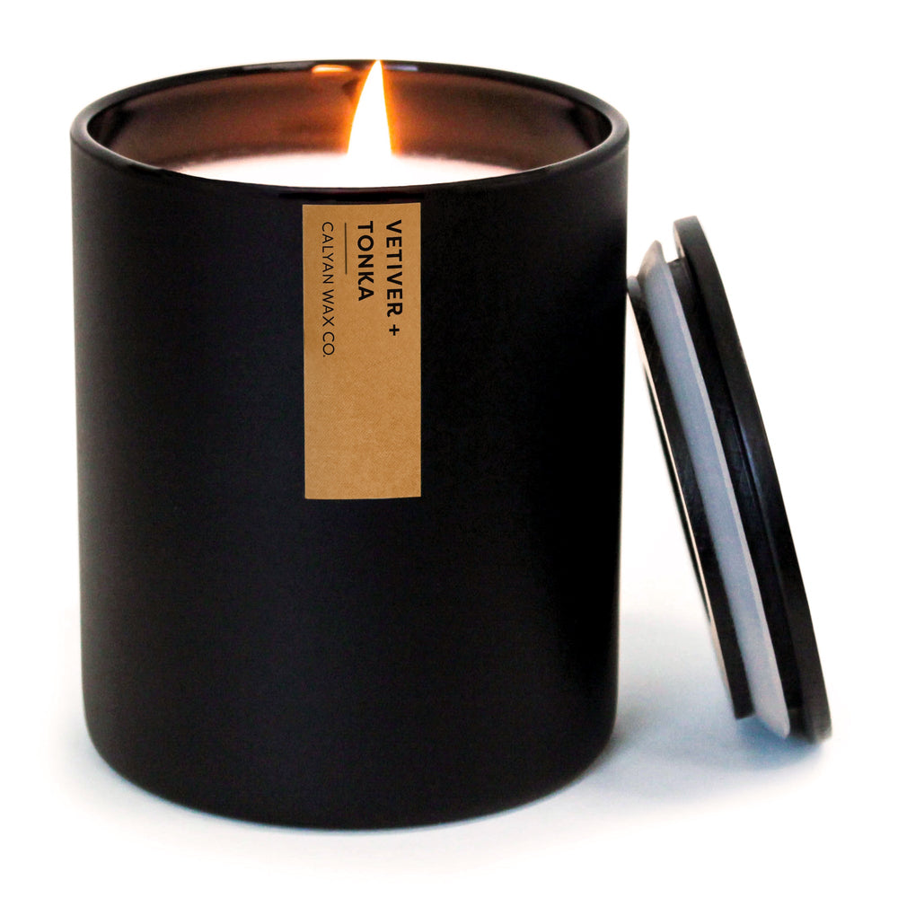 🎁 Vetiver + Tonka Matte Black Tumbler Soy Candle (100% off) - Calyan Wax Co.