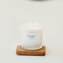 Load image into Gallery viewer, Vetiver + Tonka Glass Tumbler Soy Candle