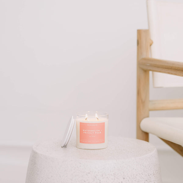 Watermelon + Prickly Pear Glass Tumbler Soy Candle | Limited Release - Calyan Wax Co.