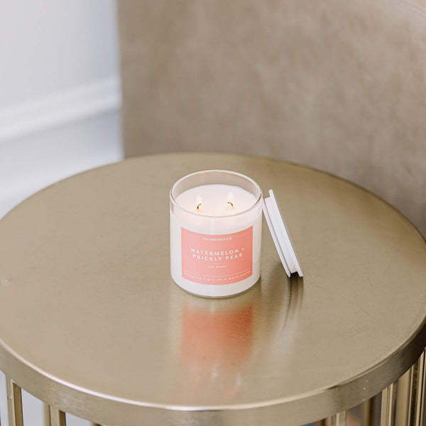 Watermelon + Prickly Pear Glass Tumbler Soy Candle | Limited Release - Calyan Wax Co.