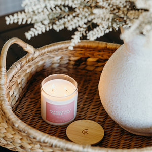 Watermelon + Prickly Pear Glass Tumbler Soy Candle | Seasonal Fragrance - Calyan Wax Co.