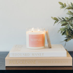 Watermelon + Prickly Pear Glass Tumbler Soy Candle | Seasonal Fragrance - Calyan Wax Co.