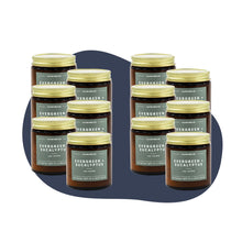 Load image into Gallery viewer, 12 Pack of Mini Amber Jars - Evergreen + Eucalyptus
