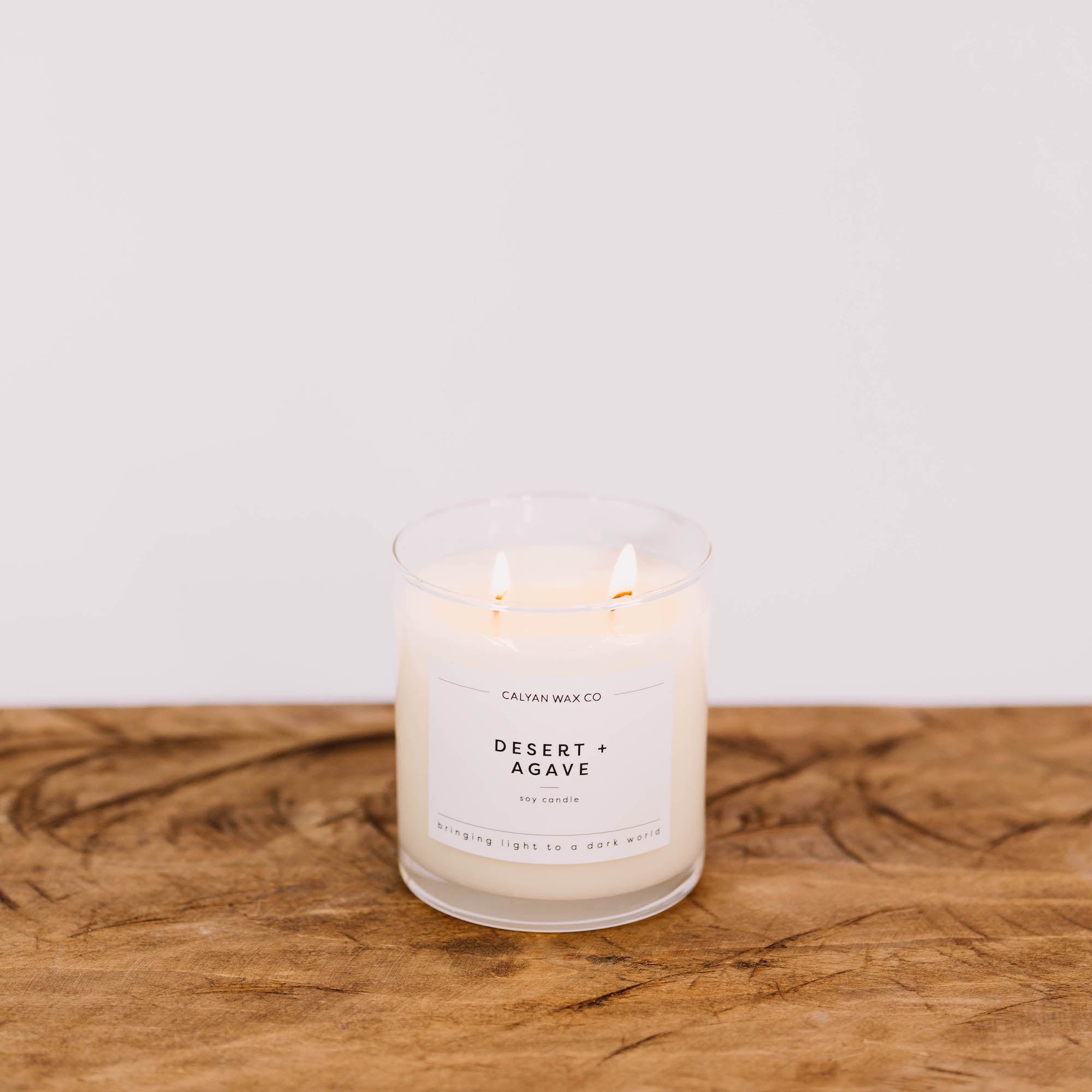 Musk + Teakwood Soy Candle in a Glass Tumbler - Calyan Wax Co.