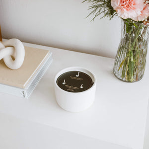 Evergreen + Eucalyptus 3-Wick Ceramic Soy Candle