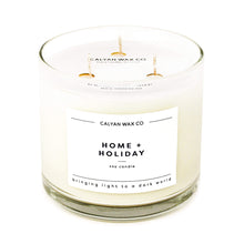 Load image into Gallery viewer, Home + Holiday 3-Wick Clear Glass Tumbler Soy Candle