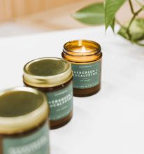 Load image into Gallery viewer, Mini Evergreen + Eucalyptus Amber Jar