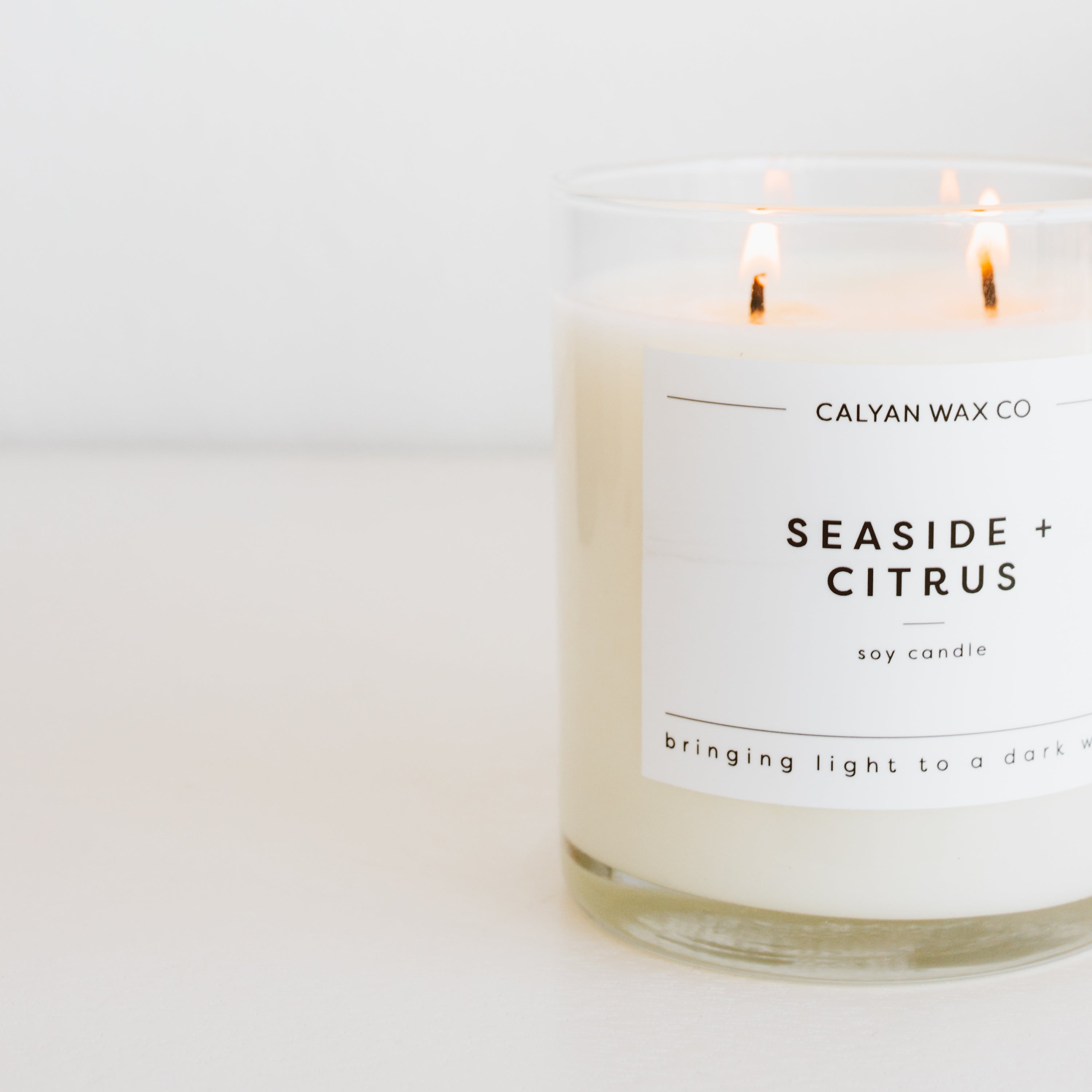 Seaside + Citrus Glass Tumbler Soy Candle